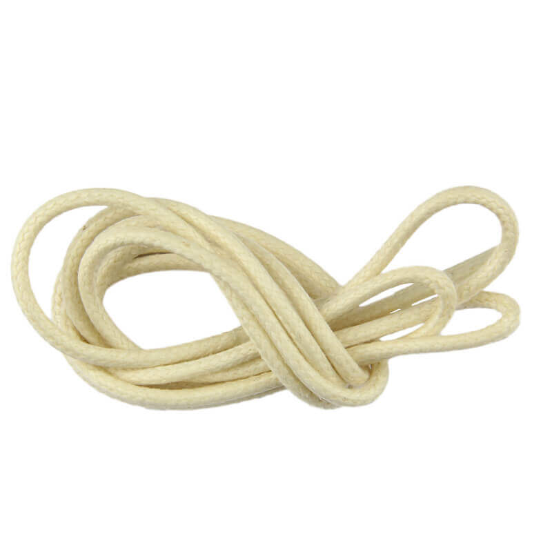 Lacets ronds cirés blanc crème Lacets ronds cirés blanc crème