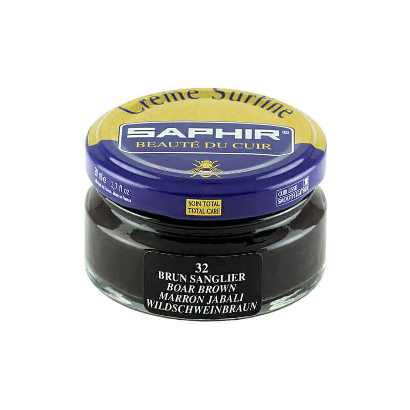 Cirage brun sanglier SAPHIR - Crème Surfine Cirage brun sanglier SAPHIR - Crème Surfine