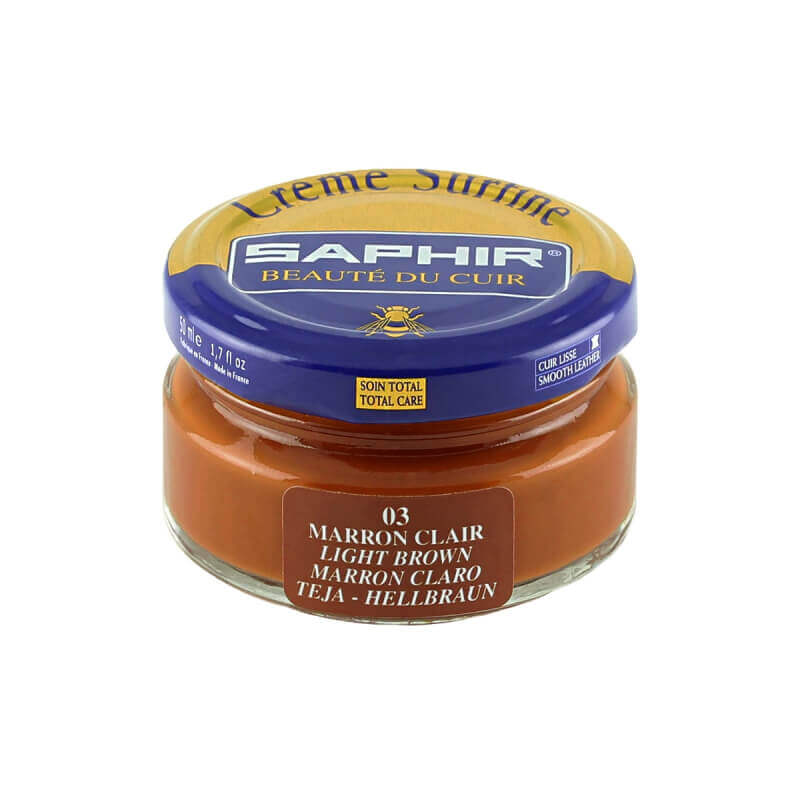 Cirage marron clair SAPHIR - Crème Surfine Cirage marron clair SAPHIR - Crème Surfine