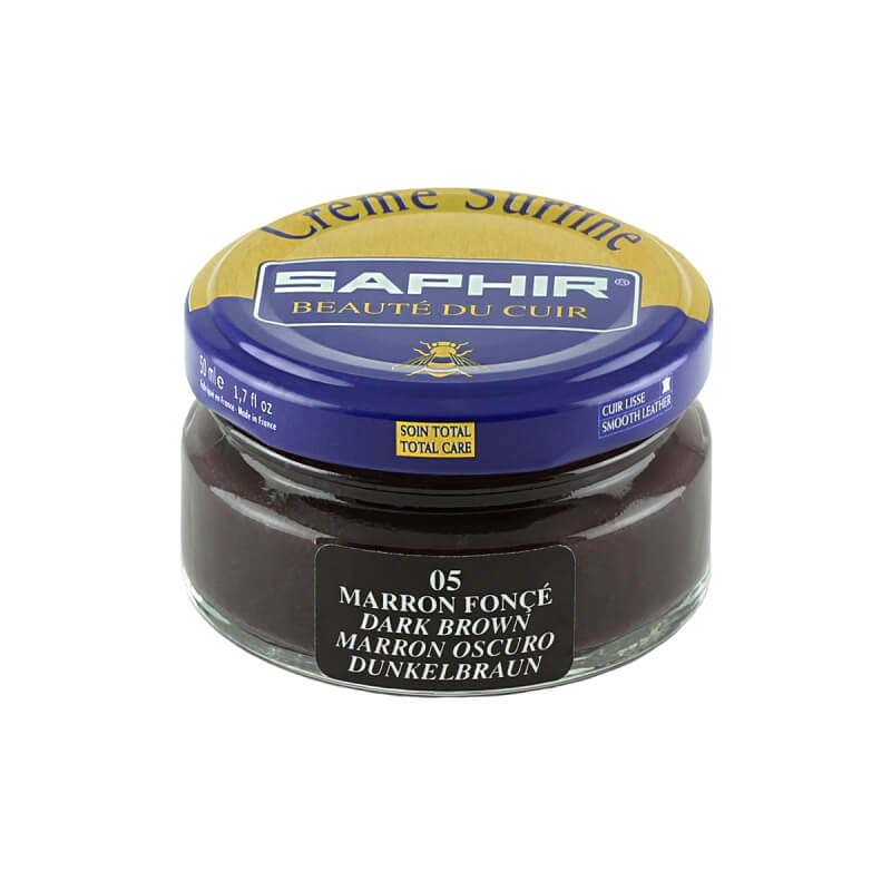Cirage marron foncé SAPHIR - Crème Surfine Cirage marron foncé SAPHIR - Crème Surfine