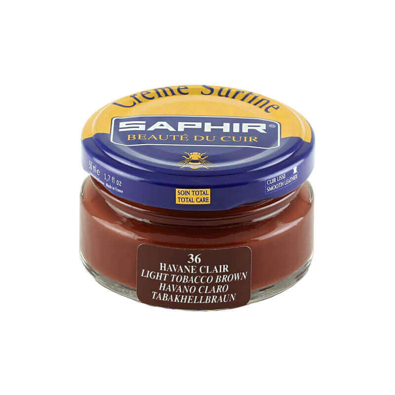 Cirage marron havane clair SAPHIR - Crème Surfine Cirage marron havane clair SAPHIR - Crème Surfine