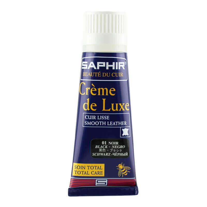 Saphir Black Deluxe Shoe Cream with Applicator Sponge Saphir Black Deluxe Shoe Cream with Applicator Sponge