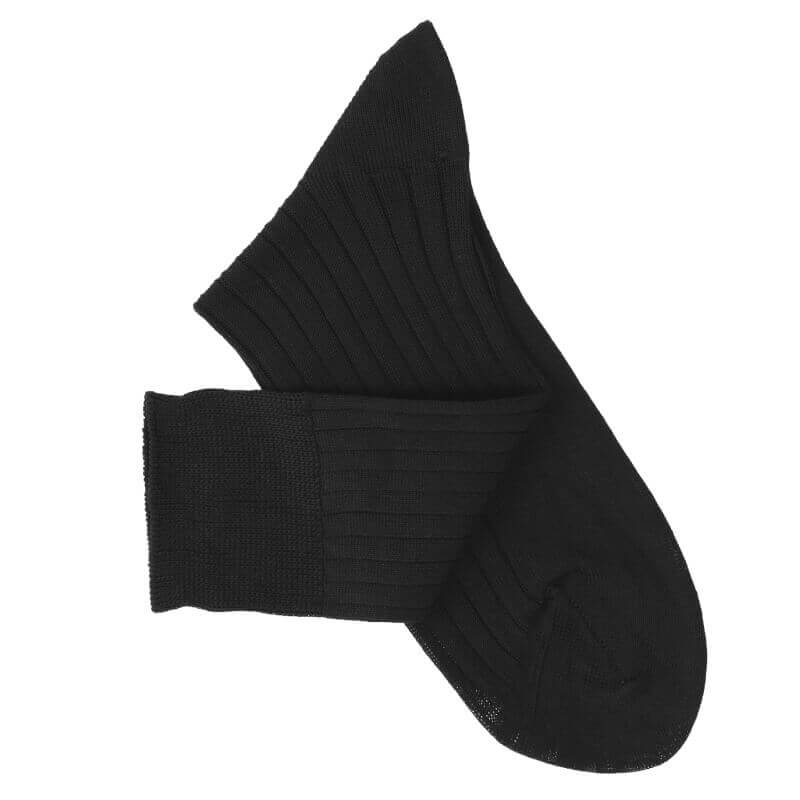 Chaussettes fil d'Ecosse noir Chaussettes fil d'Ecosse noir