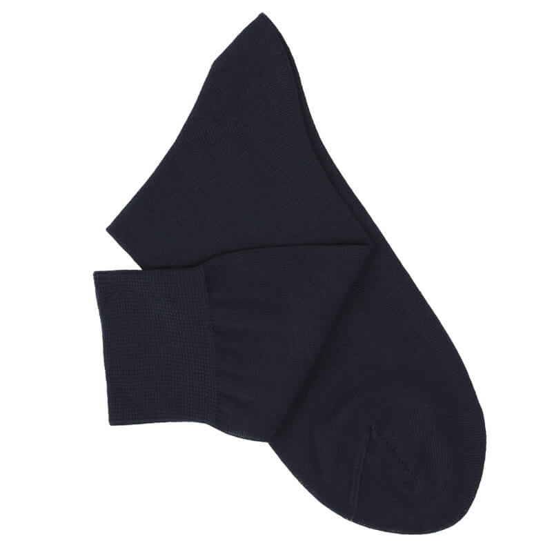 Chaussettes maille rasée bleu marine Chaussettes maille rasée bleu marine
