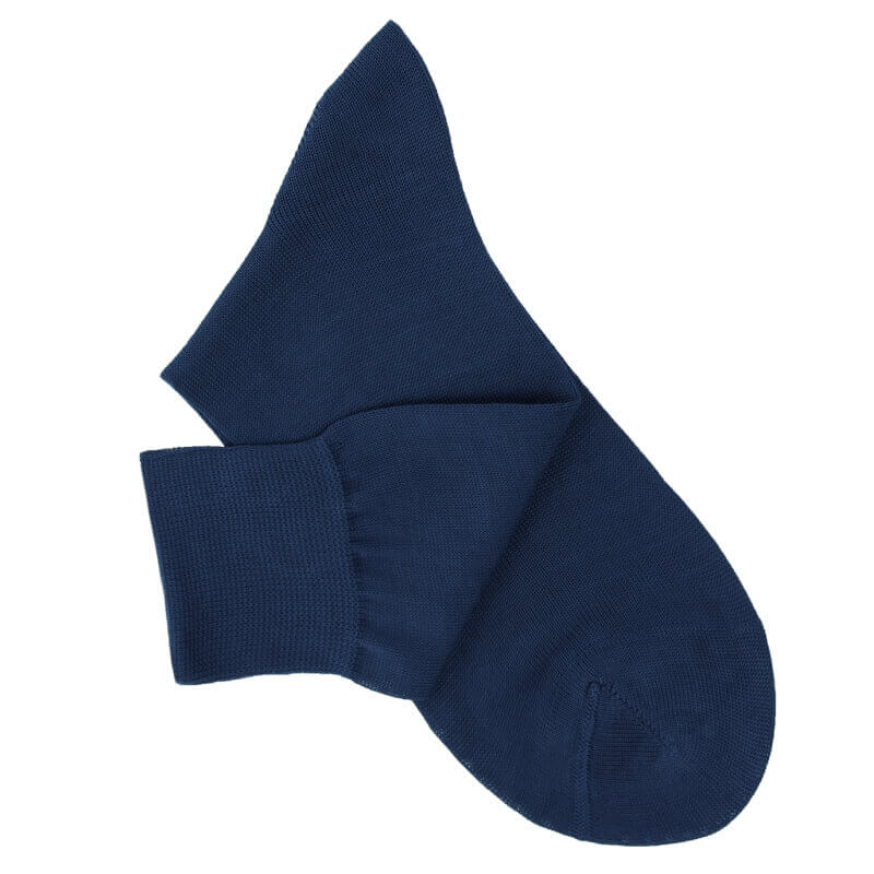 Petrol Blue Cotton Lisle Socks Petrol Blue Cotton Lisle Socks