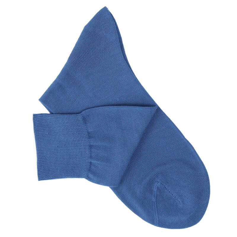 Bright Blue Cotton Lisle Socks Bright Blue Cotton Lisle Socks