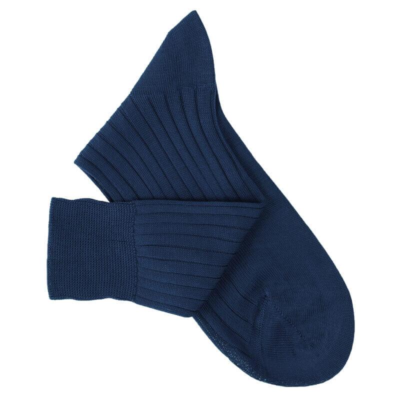 Chaussettes fil d'Ecosse bleu pétrole Chaussettes fil d'Ecosse bleu pétrole