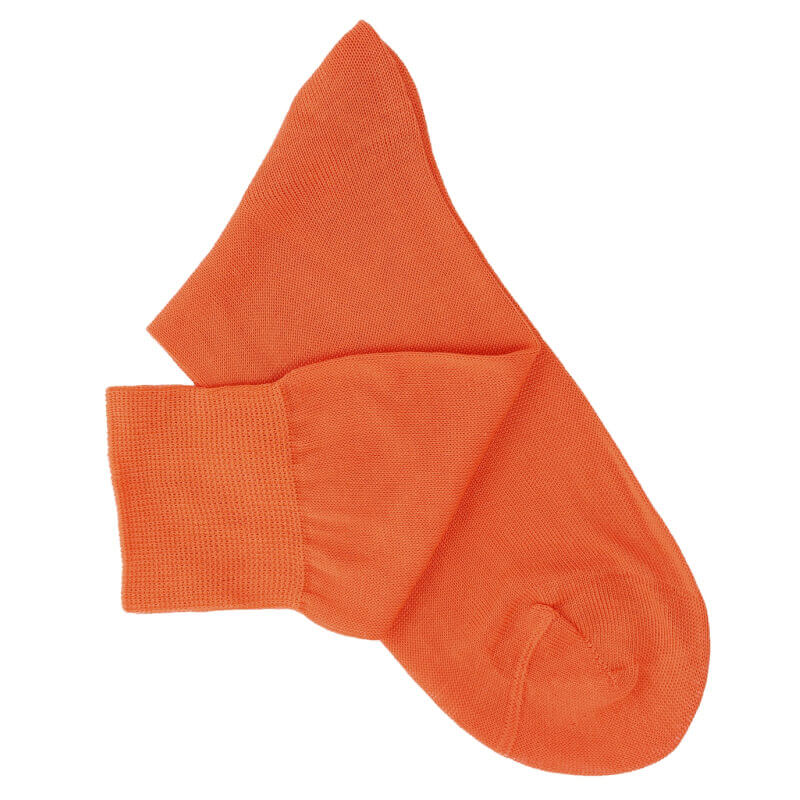 Chaussettes maille rasée orange Chaussettes maille rasée orange
