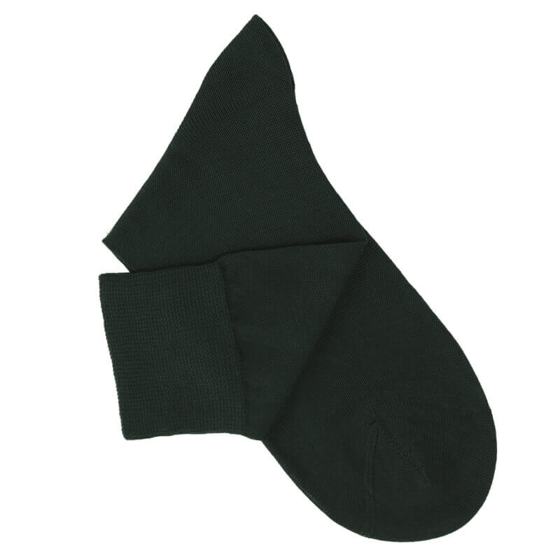 Dark Green Cotton Lisle Socks Dark Green Cotton Lisle Socks