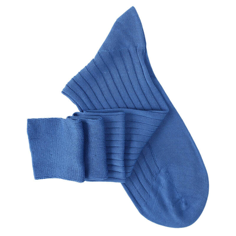 Chaussettes mi-bas bleu vif Chaussettes mi-bas bleu vif