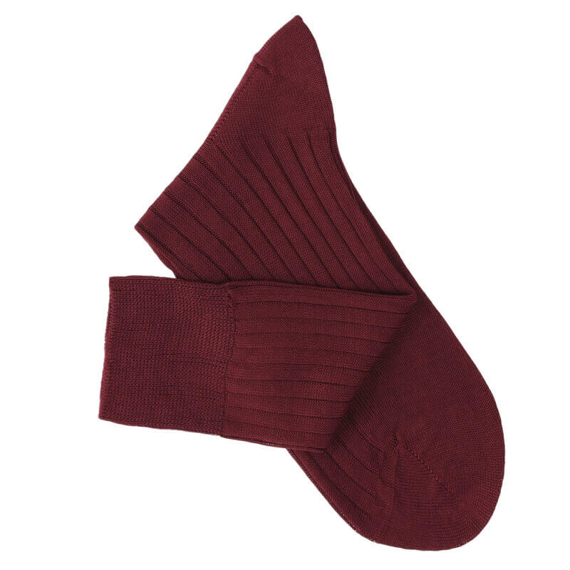 Chaussettes fil d'Ecosse bordeaux Chaussettes fil d'Ecosse bordeaux