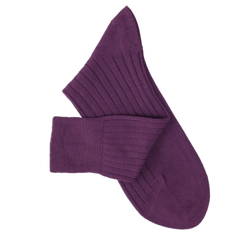 Chaussettes fil d'Ecosse violet Chaussettes fil d'Ecosse violet