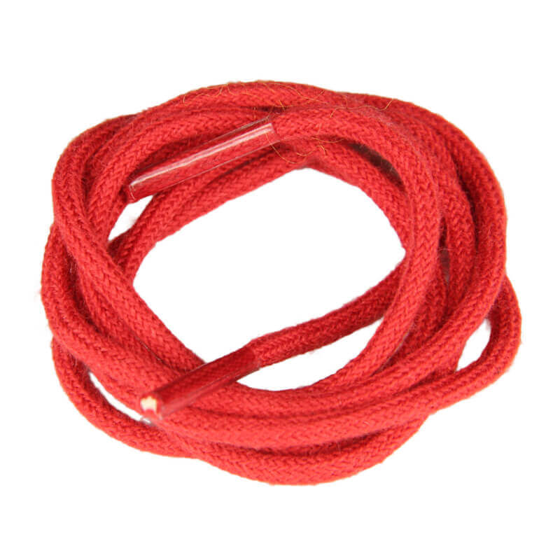 Lacets de couleur 100% coton : rouge Lacets de couleur 100% coton : rouge